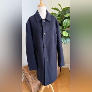 Banana Republic Navy Wool Blend Car Coat Women’s M EUC